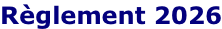 Règlement 2026
